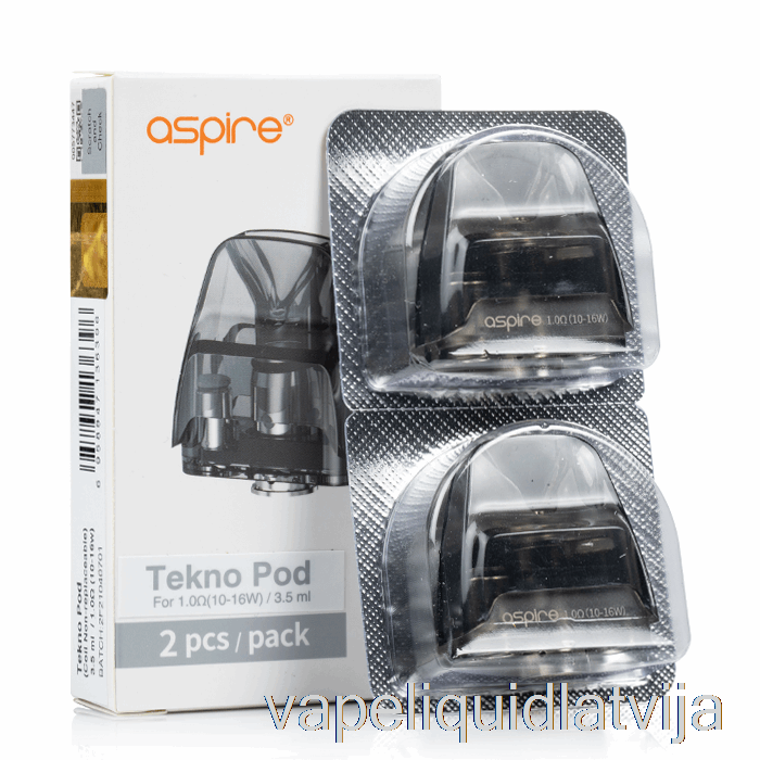 Aspire Tekno Nomaiņas Podi [neaizvietojama Spole] 3,5 Ml Tekno Pod - 1,0 Omi Vape šķidrums